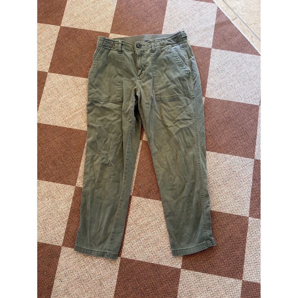 Tommy Hilfiger Womens Olive Green Utility Fatigue Pants Size S Elastic Waist